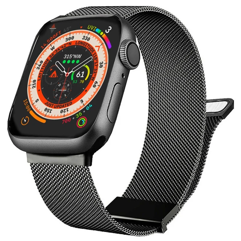 Apple Watch Series 41mm - 40mm - 38mm Universal Stainless Steel Watch Strap