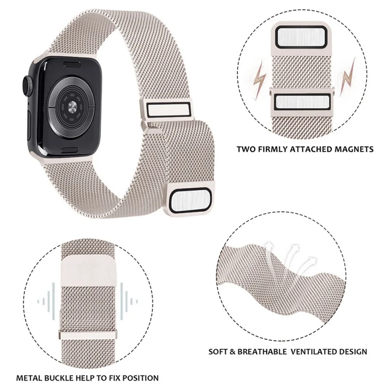 Apple Watch Series 41mm - 40mm - 38mm Universal Stainless Steel Watch Strap