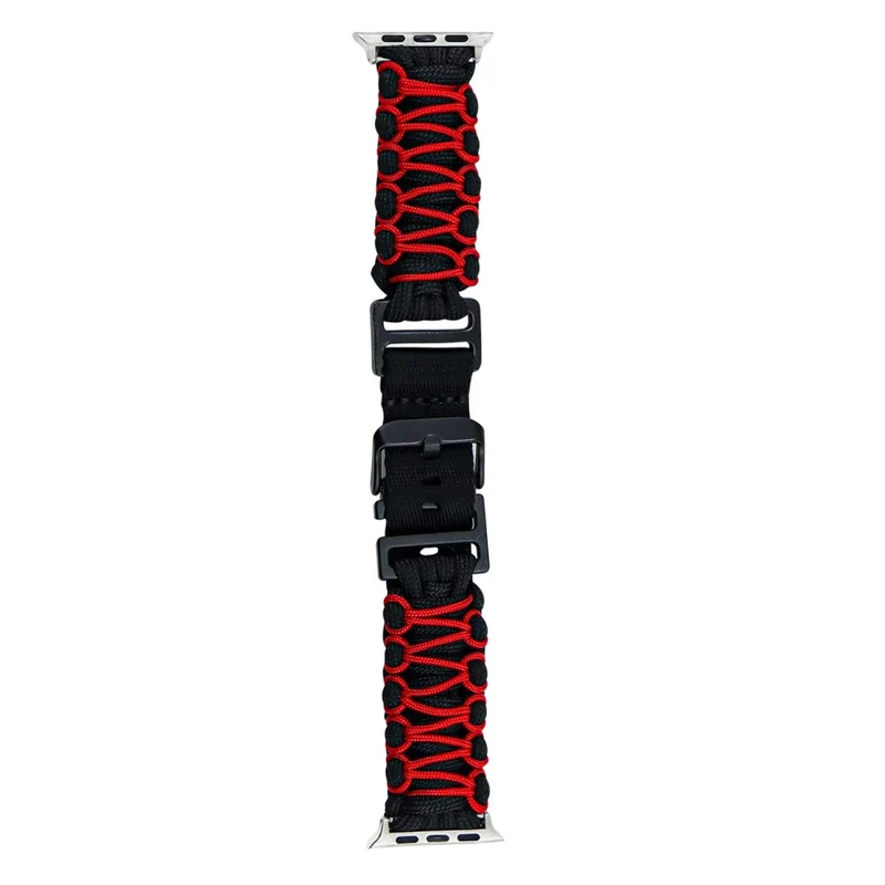 Apple Watch Series 41mm - 40mm - 38mm Universal Double Layer Nylon Rope Watch Strap - Navy Blue + Army Green
