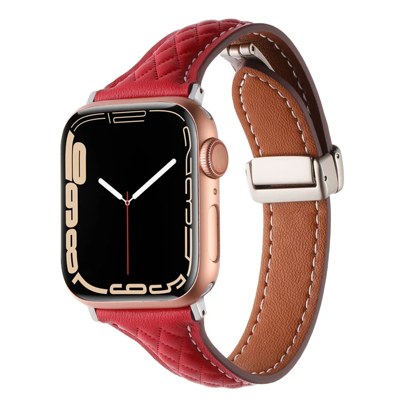 Watch Band Apple Watch Series 41mm - 40mm - 38mm Universal Genuine Cow Leather Strap - Army Green