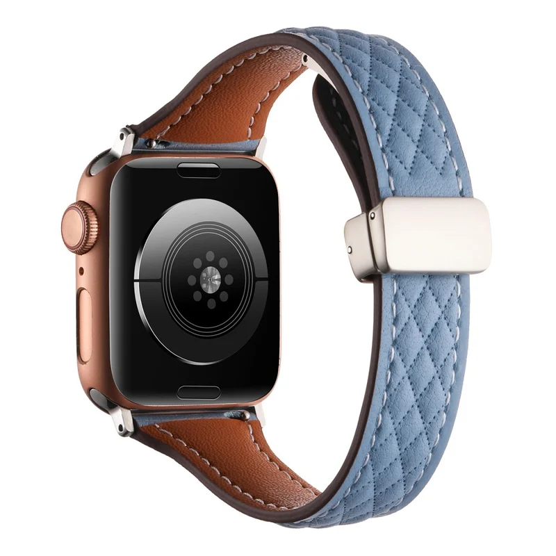 Watch Band Apple Watch Series 41mm - 40mm - 38mm Universal Genuine Cow Leather Strap - Army Green