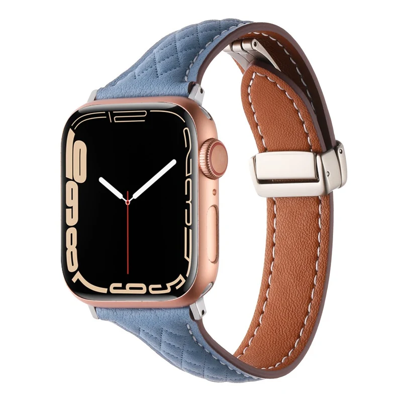 Watch Band Apple Watch Series 41mm - 40mm - 38mm Universal Genuine Cow Leather Strap - Army Green