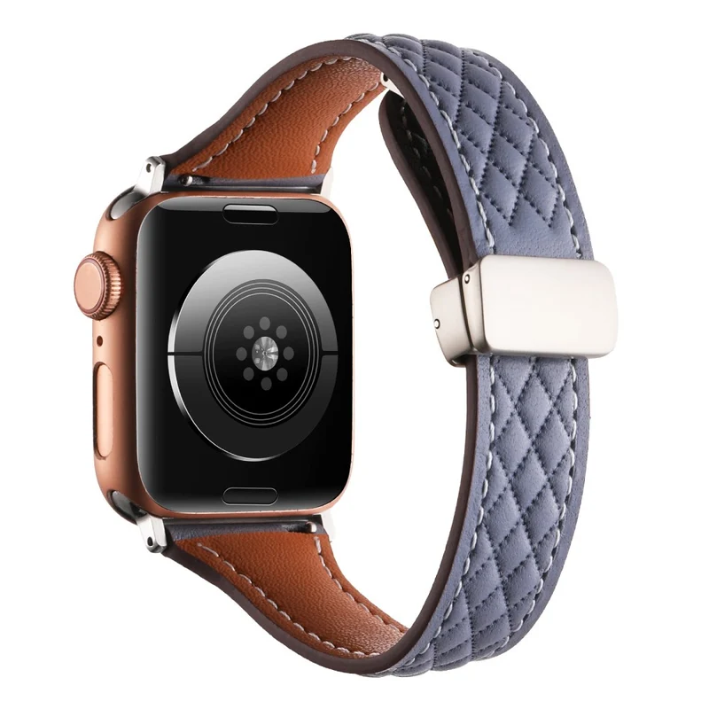Watch Band Apple Watch Series 41mm - 40mm - 38mm Universal Genuine Cow Leather Strap - Army Green