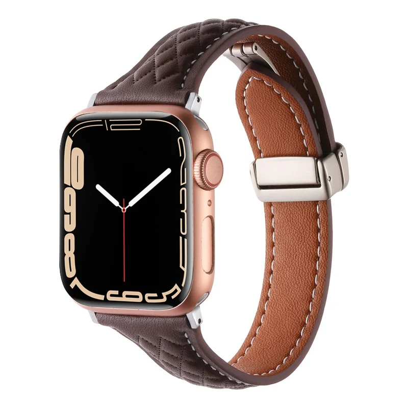 Watch Band Apple Watch Series 41mm - 40mm - 38mm Universal Genuine Cow Leather Strap - Army Green