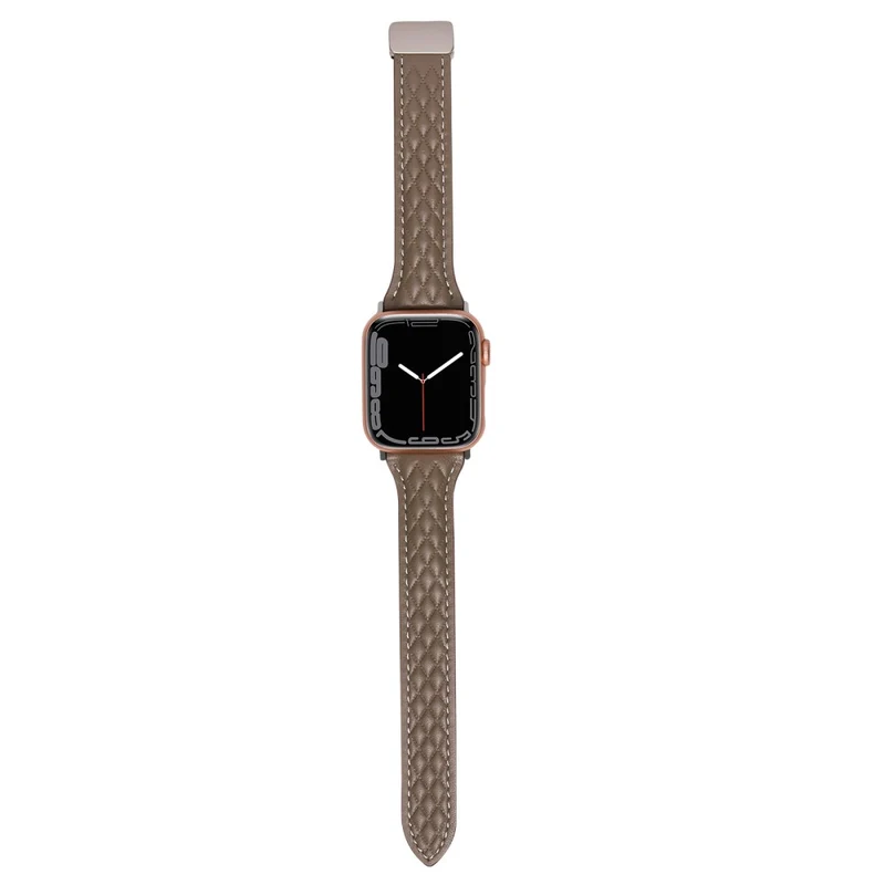 Watch Band Apple Watch Series 41mm - 40mm - 38mm Universal Genuine Cow Leather Strap - Army Green