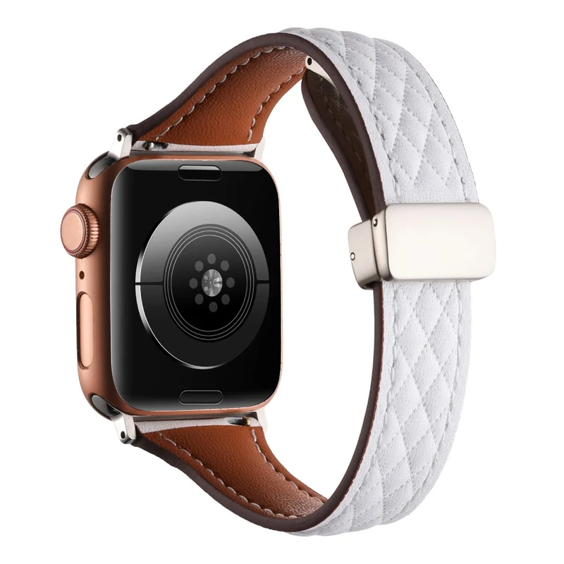Watch Band Apple Watch Series 41mm - 40mm - 38mm Universal Genuine Cow Leather Strap - Army Green