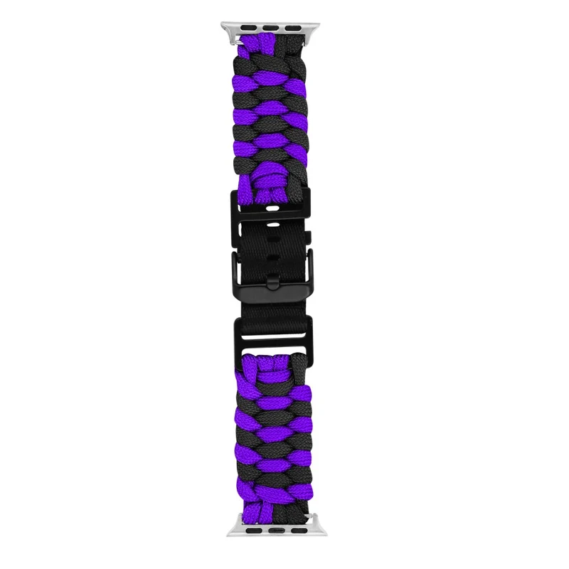 Apple Watch Series 41mm - 40mm - 38mm Universal Nylon Rope Watch Band Dual Color - Lake Blue+Pink