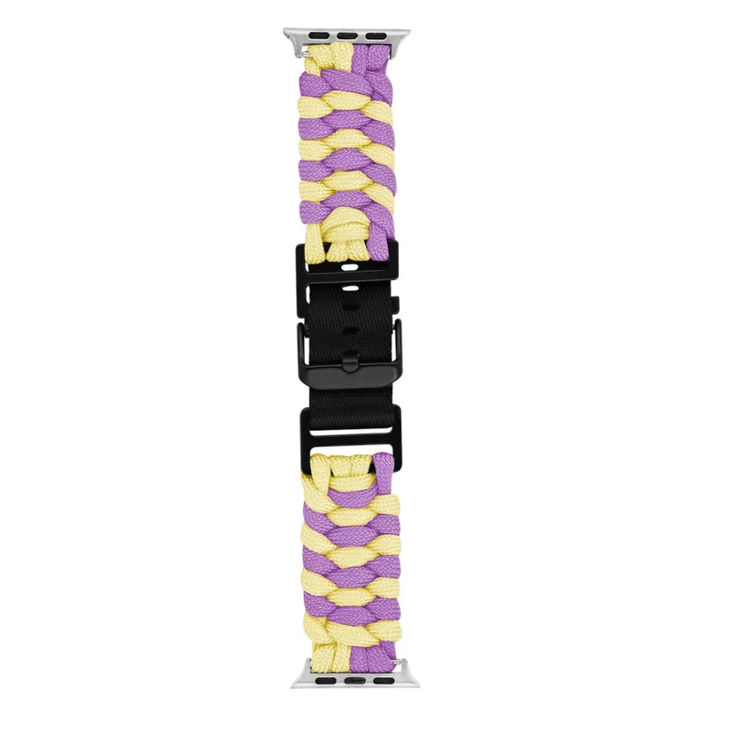 Apple Watch Series 41mm - 40mm - 38mm Universal Nylon Rope Watch Band Dual Color - Lake Blue+Pink