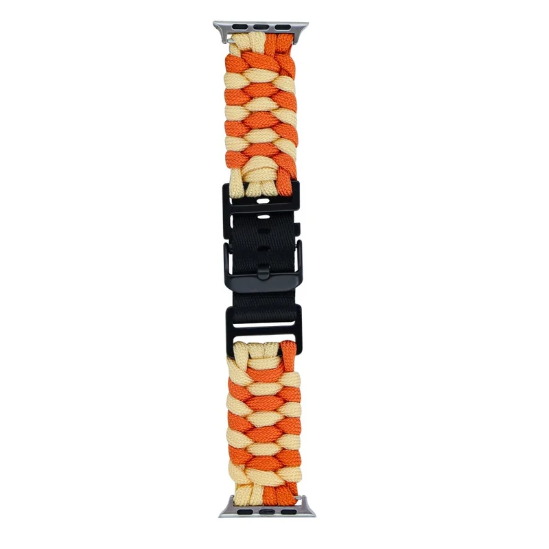 Apple Watch Series 41mm - 40mm - 38mm Universal Nylon Rope Watch Band Dual Color - Lake Blue+Pink
