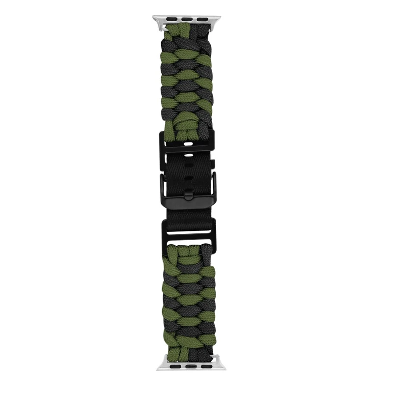 Apple Watch Series 41mm - 40mm - 38mm Universal Nylon Rope Watch Band Dual Color - Lake Blue+Pink
