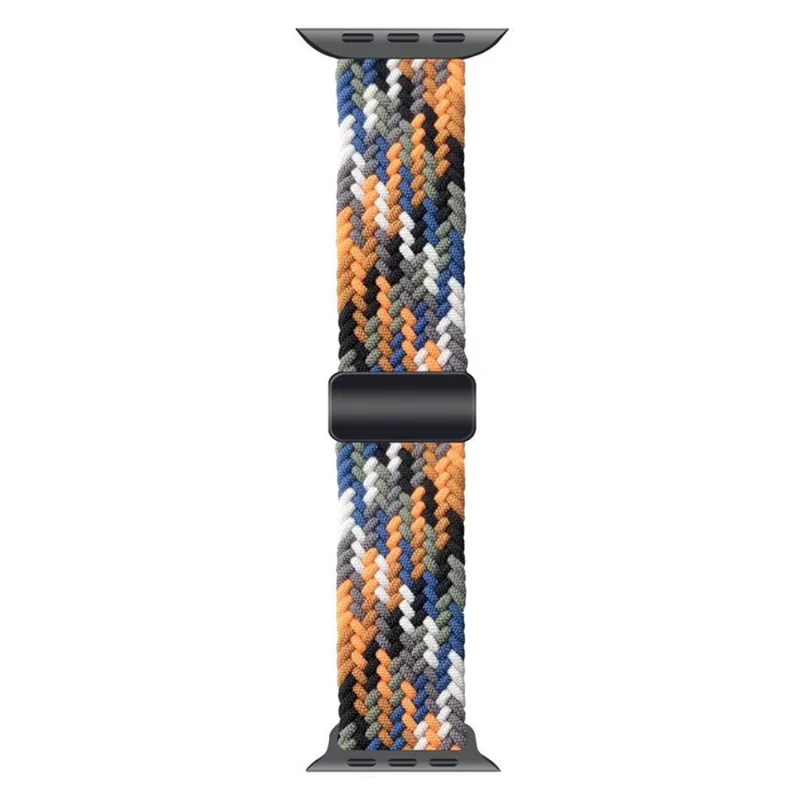 Apple Watch 49mm / 45mm / 44mm / 42mm Nylon Wristband Bracelet - Black+White