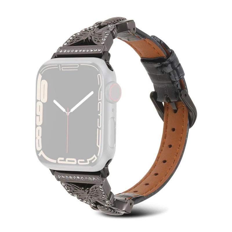Apple Watch Series 49mm - 45mm - 44mm - 42mm Universal Replacement Watch Band - White / Gold Buckle Buckle