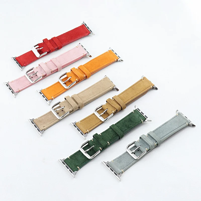 Apple Watch Series 49mm - 45mm - 44mm - 42mm Universal Textured Leather Watch Bands
