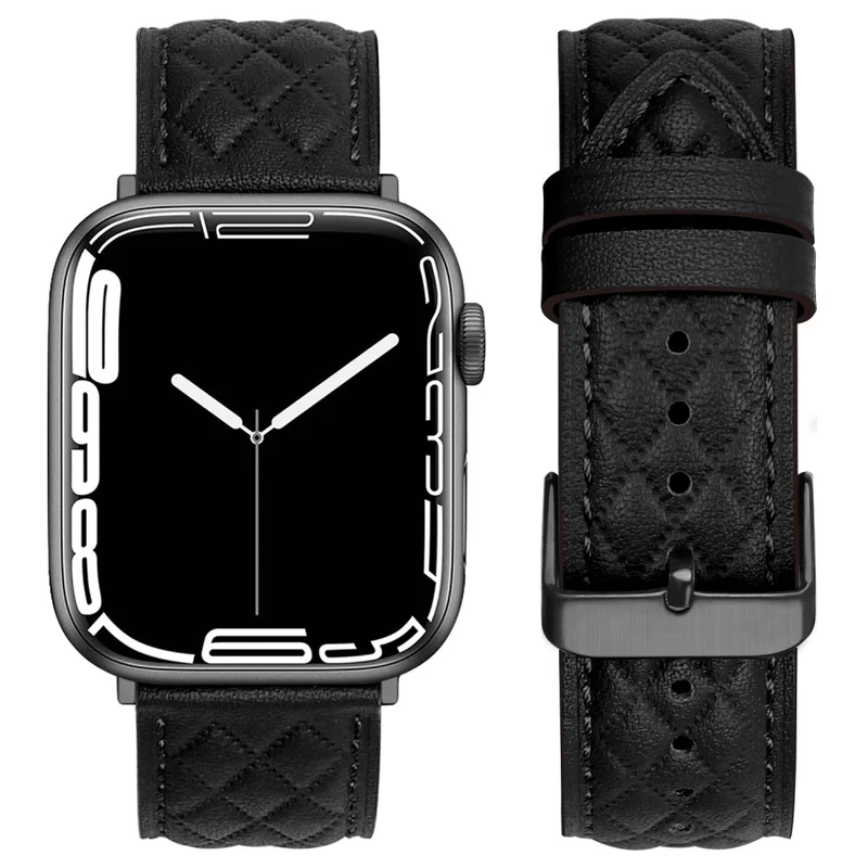 Apple Watch Series 49mm - 45mm - 44mm - 42mm Universal Genuine Cow Leather Watch Band
