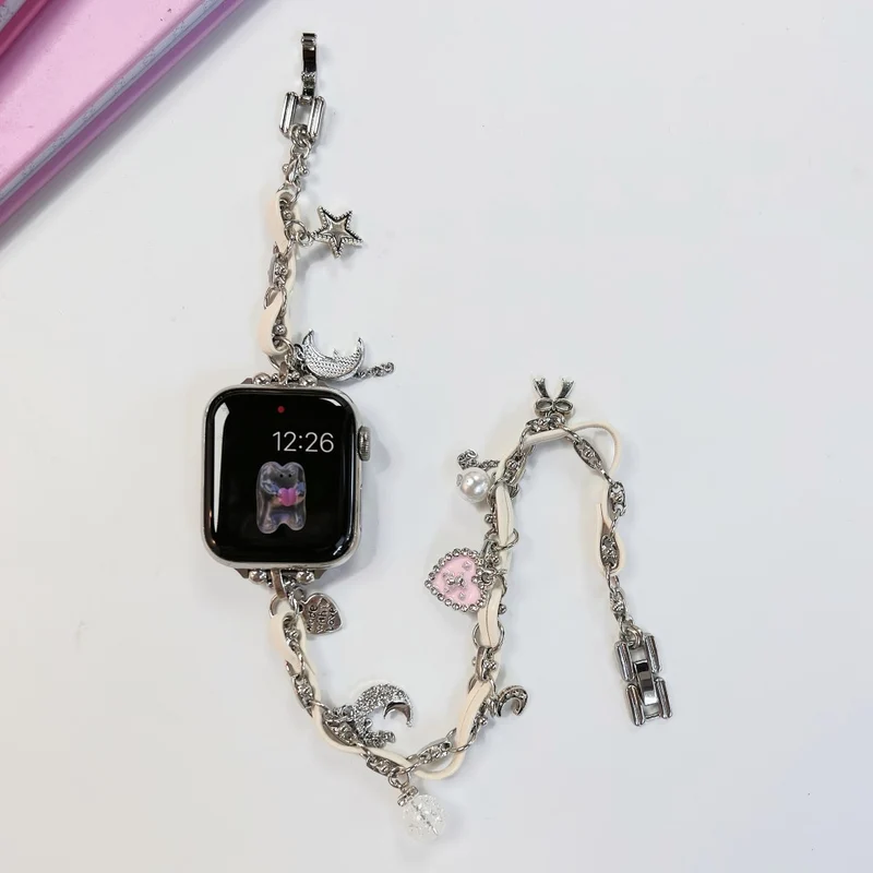 Apple Watch Series 49mm - 45mm - 44mm - 42mm Universal Watch Strap Chain Bracelet
