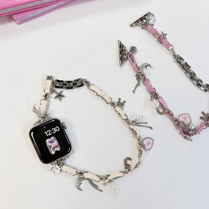 Apple Watch Series 49mm - 45mm - 44mm - 42mm Universal Watch Strap Chain Bracelet
