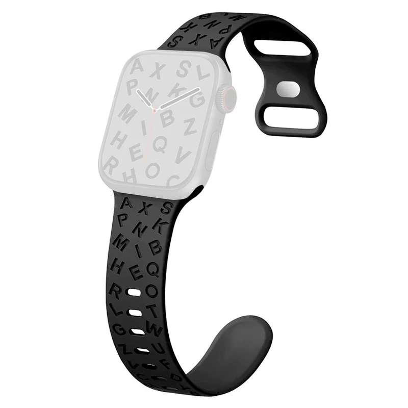 Apple Watch Series 41mm - 40mm - 38mm Universal Silicone Wristband with Butterfly Buckle
