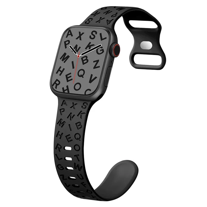 Apple Watch Series 41mm - 40mm - 38mm Universal Silicone Wristband with Butterfly Buckle