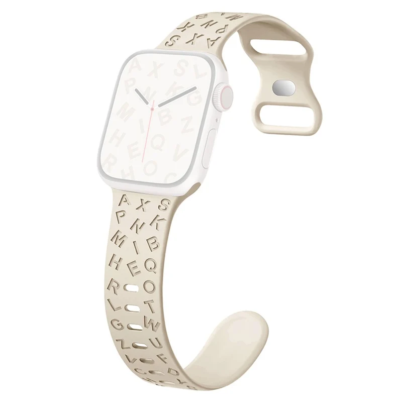 Apple Watch Series 41mm - 40mm - 38mm Universal Silicone Wristband with Butterfly Buckle