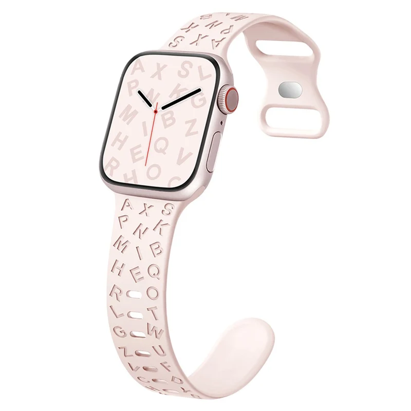 Apple Watch Series 41mm - 40mm - 38mm Universal Silicone Wristband with Butterfly Buckle
