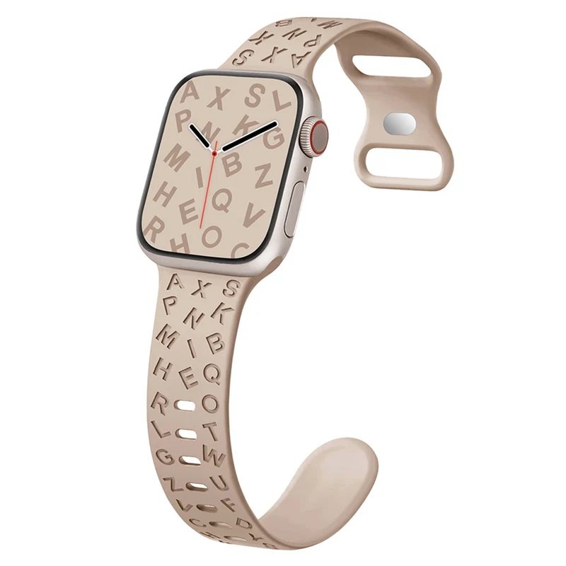 Apple Watch Series 41mm - 40mm - 38mm Universal Silicone Wristband with Butterfly Buckle