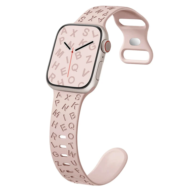 Apple Watch Series 41mm - 40mm - 38mm Universal Silicone Wristband with Butterfly Buckle