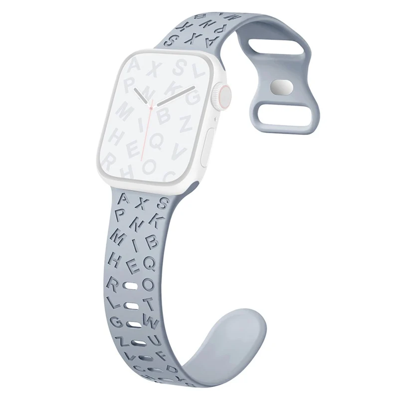 Apple Watch Series 41mm - 40mm - 38mm Universal Silicone Wristband with Butterfly Buckle