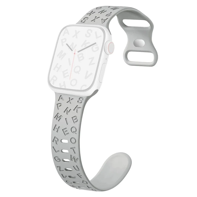 Apple Watch Series 41mm - 40mm - 38mm Universal Silicone Wristband with Butterfly Buckle