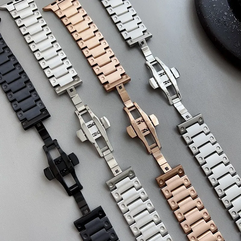 Apple Watch Series 41mm - 40mm - 38mm Universal Stainless Steel Wrist Strap