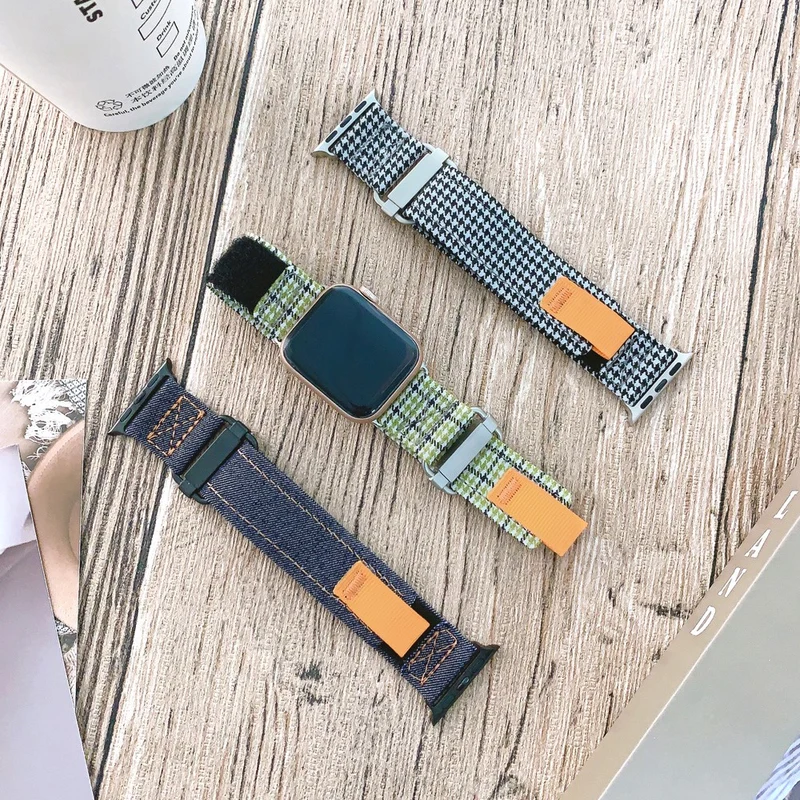 Apple Watch Series 41mm - 40mm - 38mm Universal Nylon Watch Strap - Jean Blue