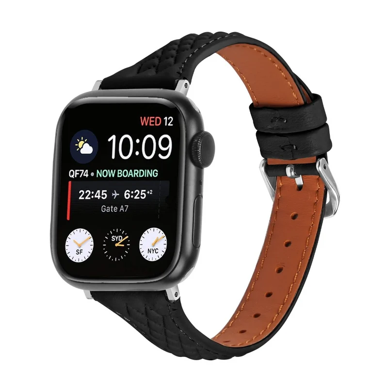 Apple Watch Series 41mm - 40mm - 38mm Universal Watch Band Top-Layer Cow Leather Strap