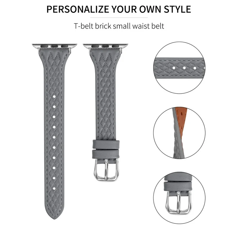 Apple Watch Series 41mm - 40mm - 38mm Universal Watch Band Top-Layer Cow Leather Strap
