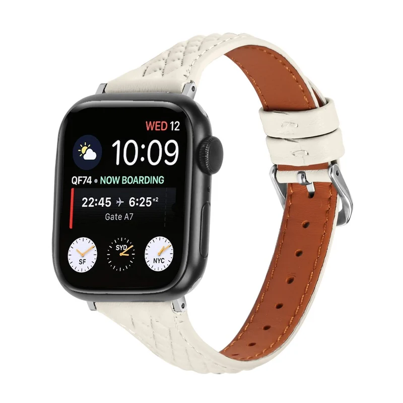 Apple Watch Series 41mm - 40mm - 38mm Universal Watch Band Top-Layer Cow Leather Strap