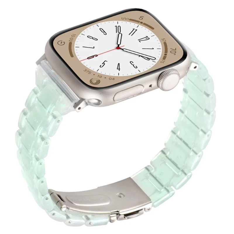 Apple Watch 49mm / 45mm / 44mm / 42mm Bracelet 3-Bead Watch Band - Gradient Gradient Blue