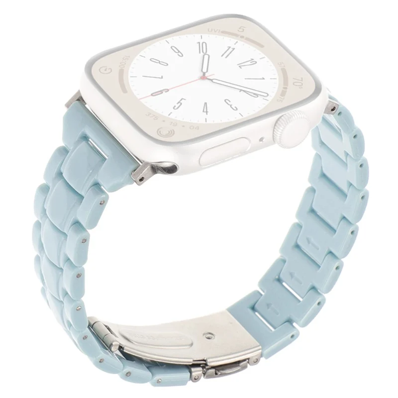 Apple Watch 49mm / 45mm / 44mm / 42mm Bracelet 3-Bead Watch Band - Gradient Gradient Blue