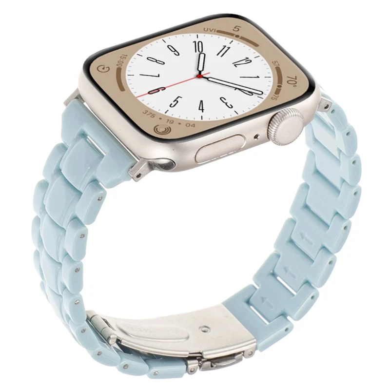 Apple Watch 49mm / 45mm / 44mm / 42mm Bracelet 3-Bead Watch Band - Gradient Gradient Blue