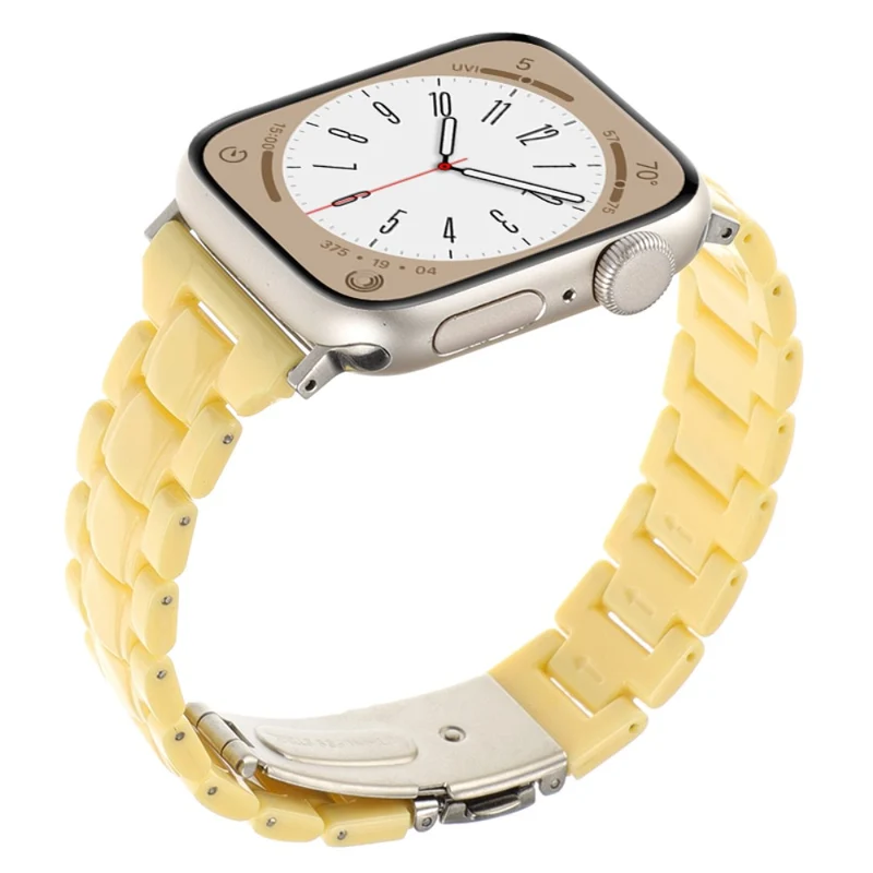 Apple Watch 49mm / 45mm / 44mm / 42mm Bracelet 3-Bead Watch Band - Gradient Gradient Blue