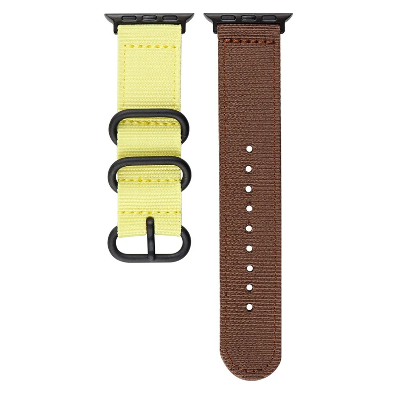 Apple Watch 49mm / 45mm / 44mm / 42mm Nylon Band Sport Wrist Strap - Blue+Pink