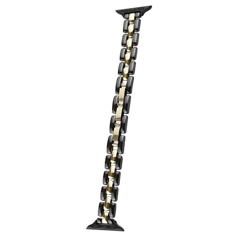 Apple Watch 49mm / 45mm / 44mm / 42mm 3-Bead Watch Band - Gold+Black
