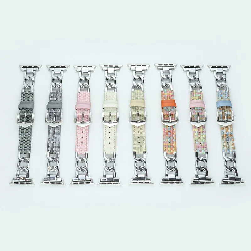 Apple Watch 49mm / 45mm / 44mm / 42mm Watch Strap Flexible Leather Wristband