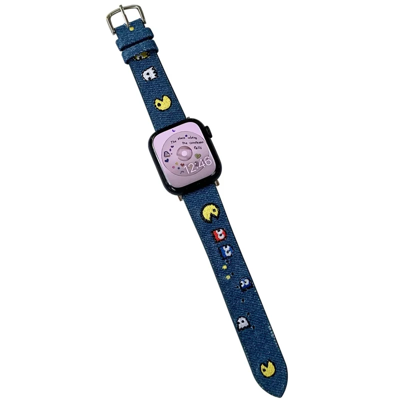 Apple Watch 49mm / 45mm / 44mm / 42mm Watch Strap - Mouse Mouse Light Blue Denim Denim