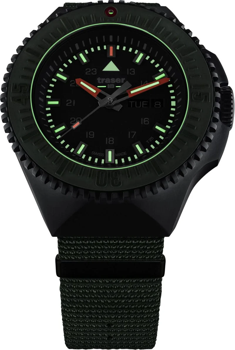 Traser P69 Black Stealth 109858 Herrenuhr • H3-Tritium Leuchttechnologie • Swiss Made