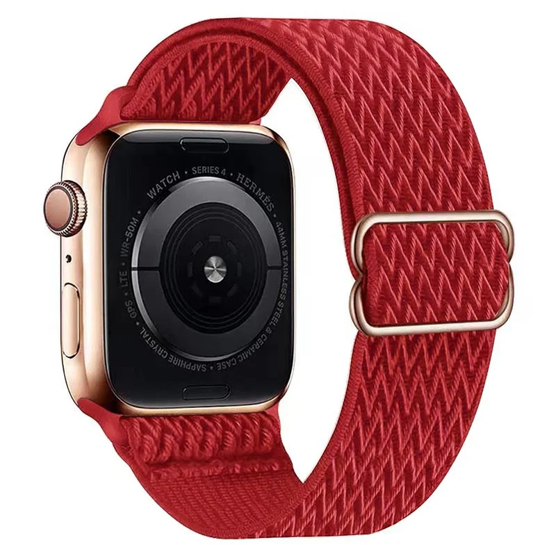 Apple Watch Series 49mm - 45mm - 44mm - 42mm Universal Watch Band Elastic Nylon Strap - Dark Grey