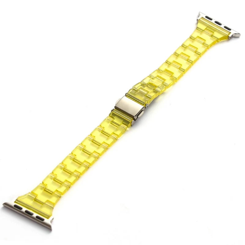Resin Band for Apple Watch Series 49mm - 45mm - 44mm - 42mm Universal Jelly Watch Strap - Transparent Dark Blue