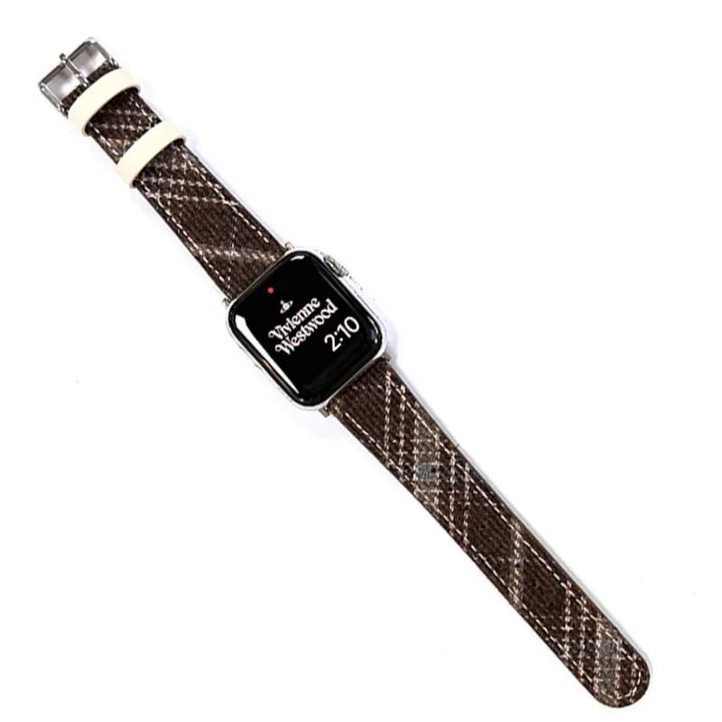 Apple Watch Series 49mm - 45mm - 44mm - 42mm Universal Leather Watch Strap - Blue+Grey+Brown