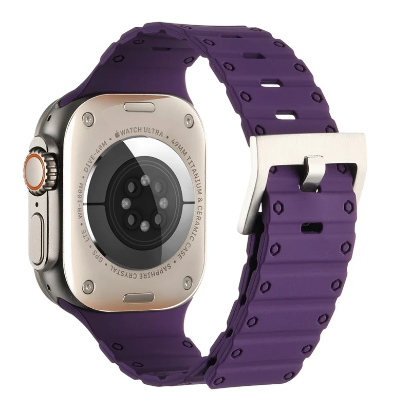 Apple Watch Series 49mm - 45mm - 44mm - 42mm Universal Flexible Magnetic Watch Band - Lilac