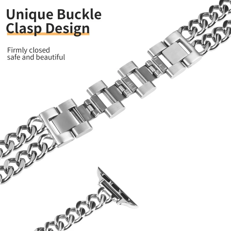 Apple Watch Series 41mm - 40mm - 38mm Universal Stainless Steel Bracelet Strap