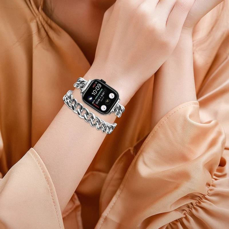Apple Watch Series 41mm - 40mm - 38mm Universal Stainless Steel Bracelet Strap