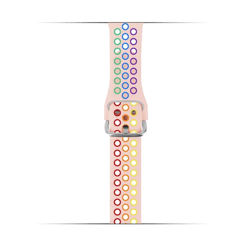 KALEBOL Apple Watch Series 41mm - 40mm - 38mm Universal Soft Silicone Band - White+Black