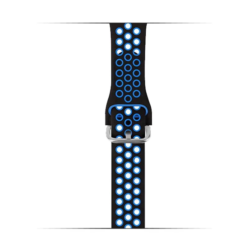 KALEBOL Apple Watch Series 41mm - 40mm - 38mm Universal Soft Silicone Band - White+Black